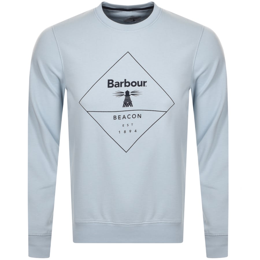 Alternative Image for ProductBarbour Beacon Outline Crew Neck Sweatshirt Blue1